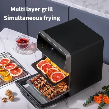 12L Electric Air Fryer Large Capacity Convection Oven Deep Fryer Without Oil Kitchen 360°Baking Viewable Window Home Appliance 2