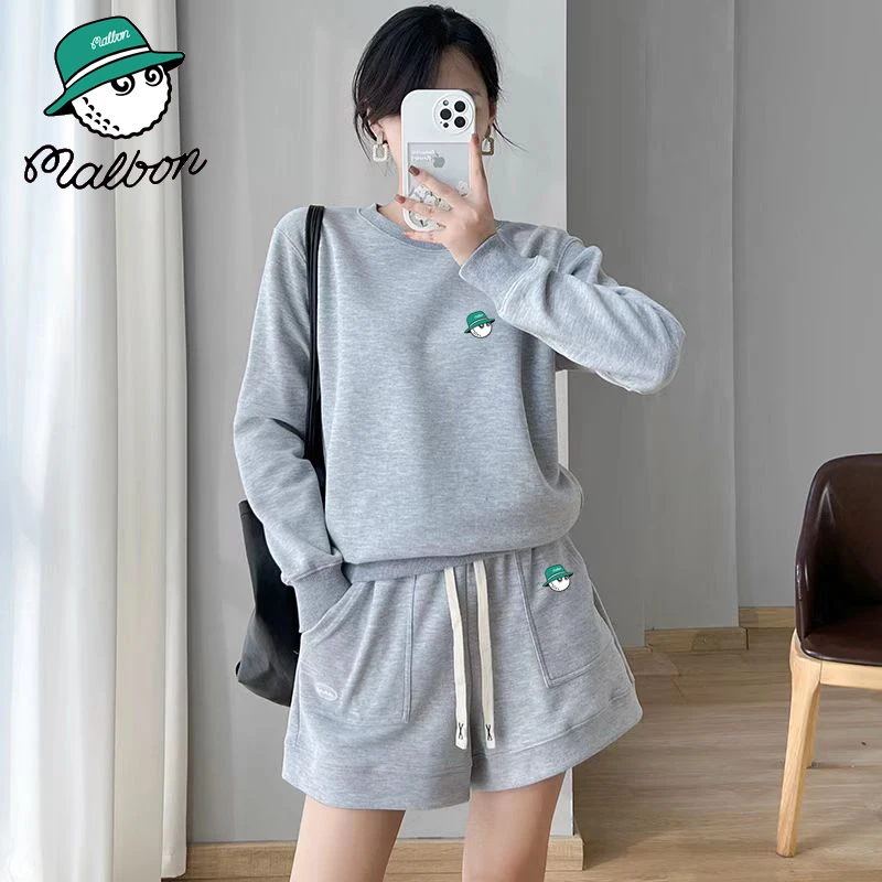 MalbonWomenGolfClothingGolf2pieceSetTopAndPantsFashion