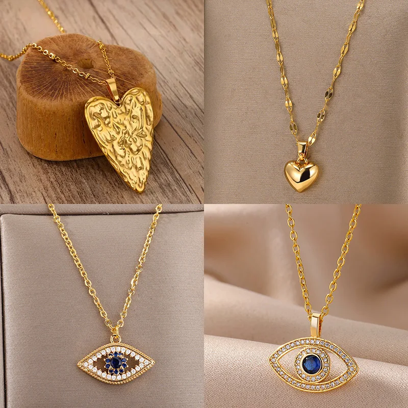 Trendy Necklaces Pleated Stainless Steel For Women