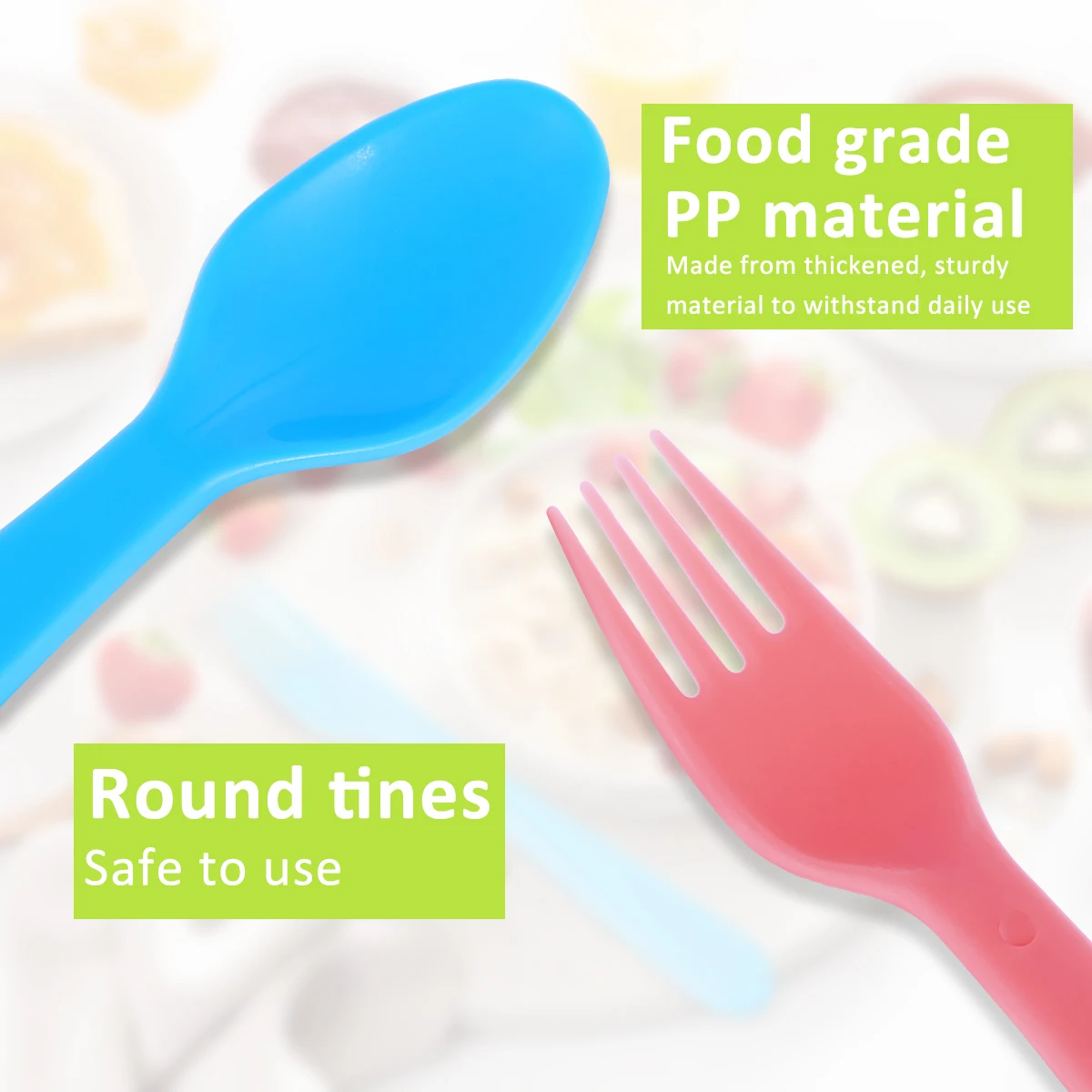 18pcs Kids Forks and Spoons Set Food Grade PP Toddler Utensils Colorful Kids Silverware Set Reusable Kids Utensils Set For Party