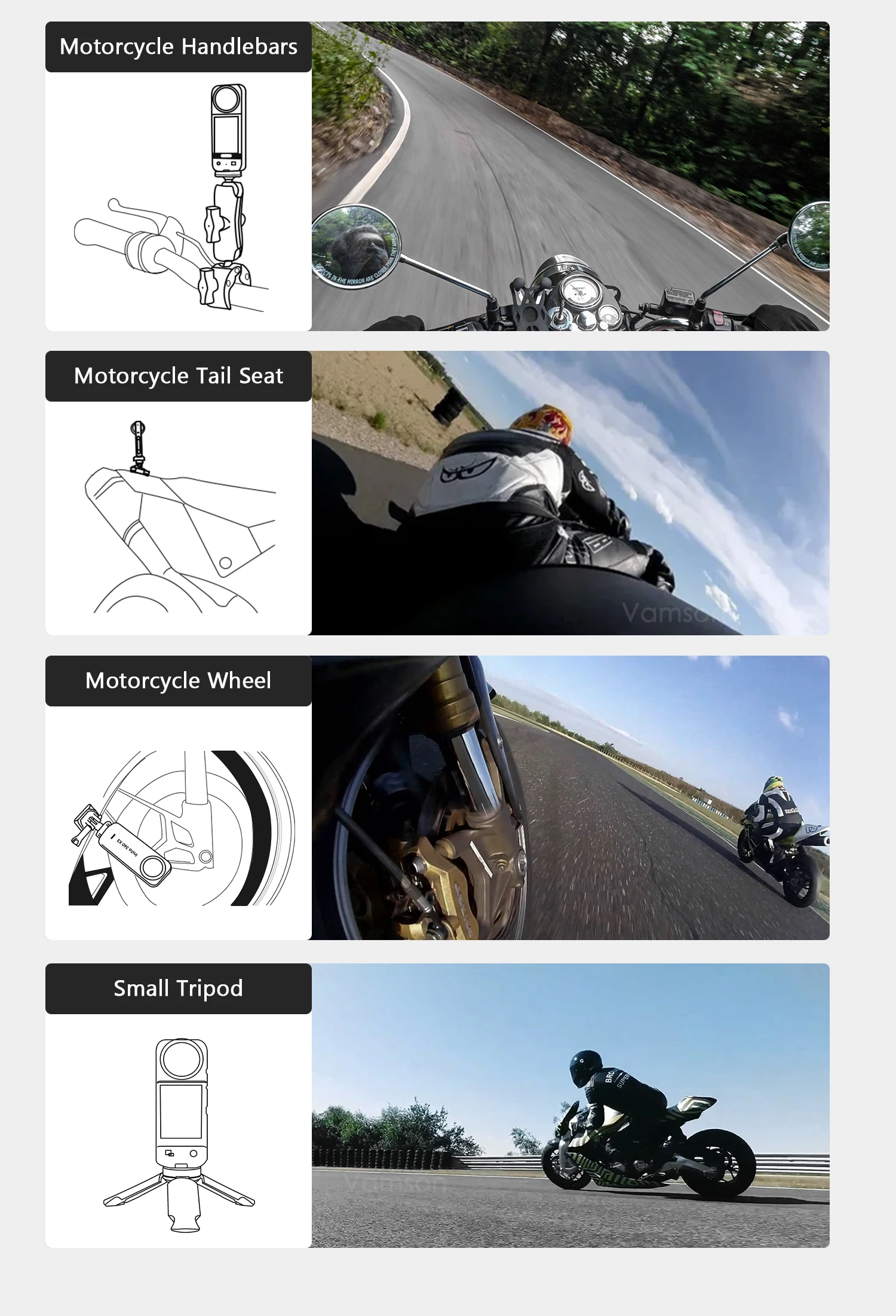 Vamson acessórios da motocicleta kit de montagem