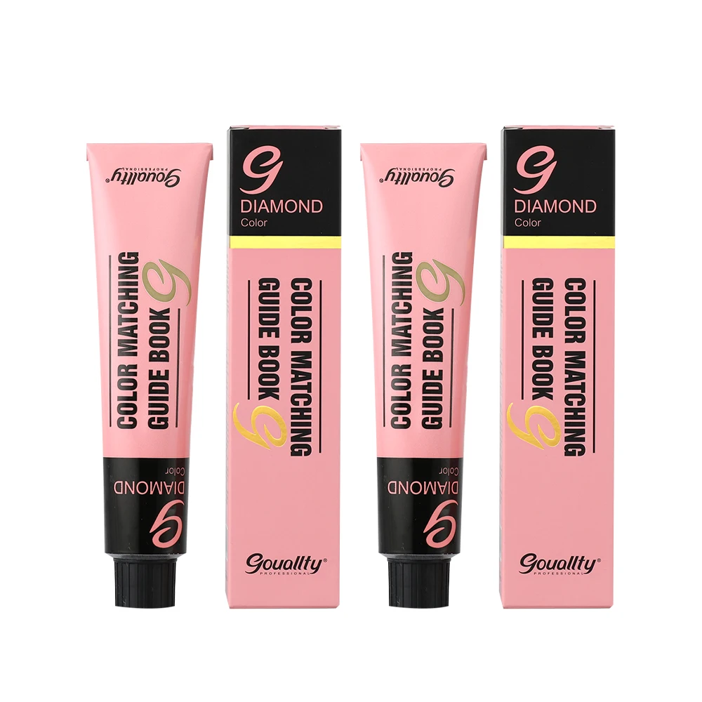 

Gouallty Permanent Hair Color Cream 2pcs Low Ammonia PPD Free 12 Colors Brown Pink Grey Purple Salon Professional Hair Color