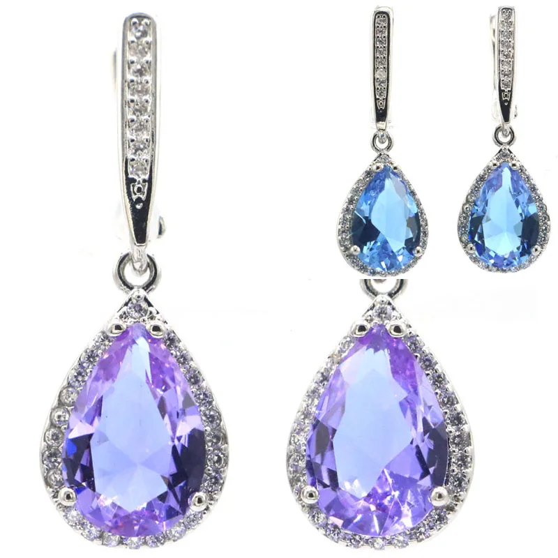 

925 SOLID STERLING SILVER Earrings 5.5g Alexandrite Topaz Tanzanite Changing Zultanitel Amazing Rhodolite Garnet CZ Daily Wear
