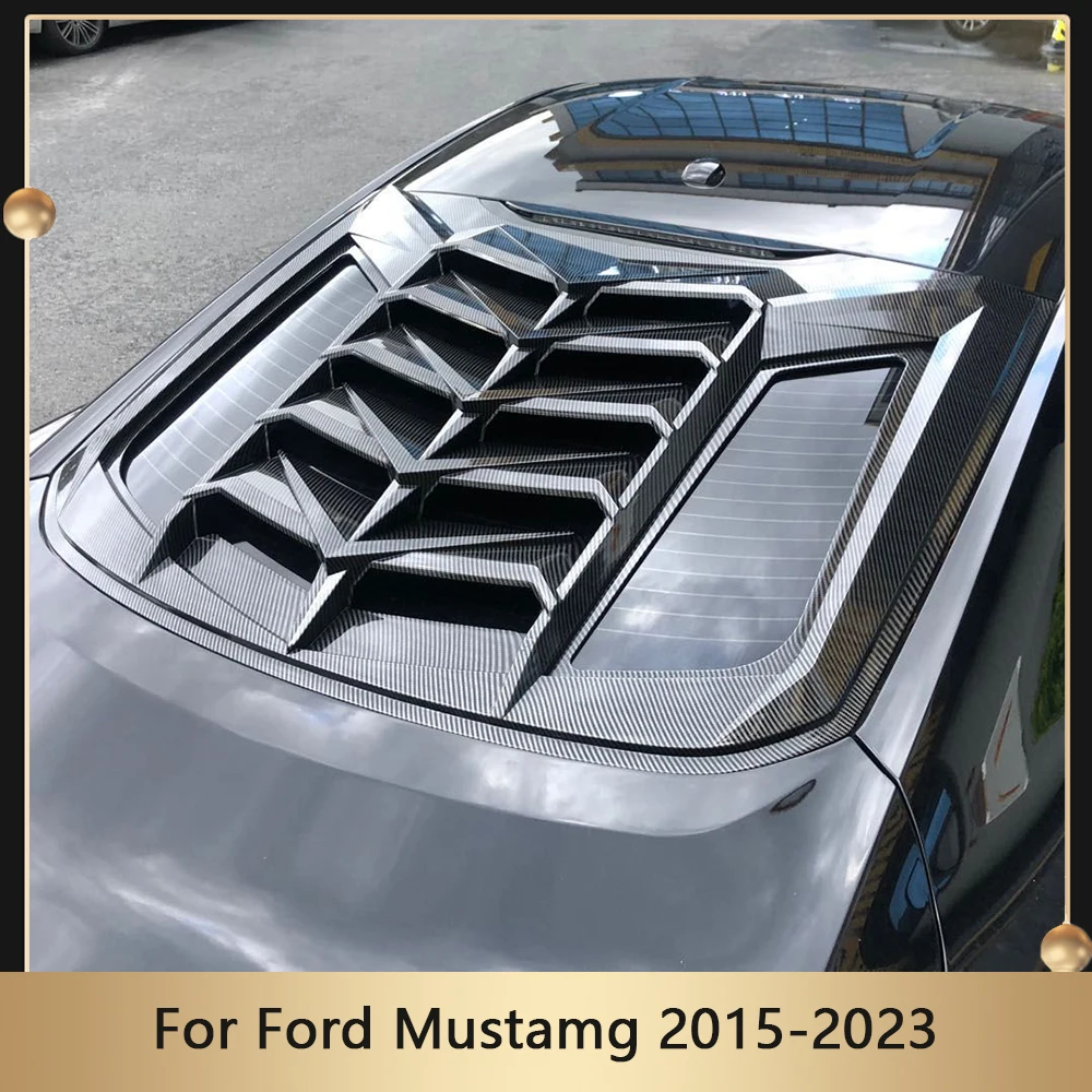 

Automotive Parts Back Louvers For Ford Mustang 2015-2023 Upgrade GT500 Style Rear Window Scoop Louver ABS Sun Shade Cover