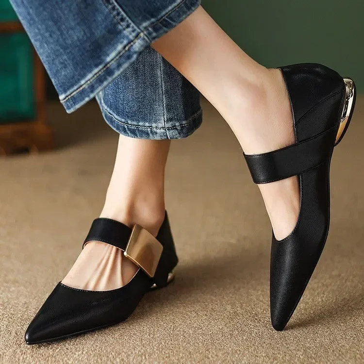 thumbnail image 2 of Dystralx Women Vntage Low Heel Mary Jane Oxford Shoes Closed Round 2 of 13