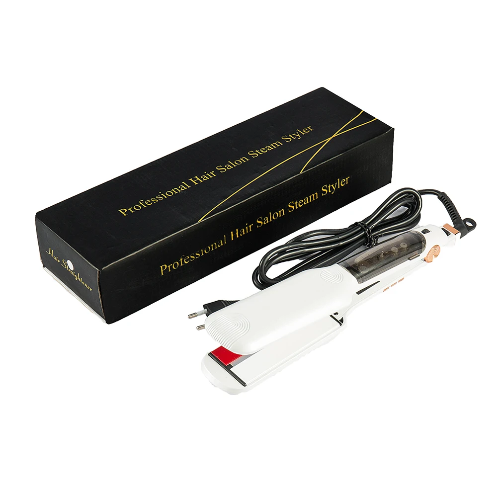 

Infrared Steam Hair Straightener Brush Titanium Ceramic Flat Iron Professional Electric Hair Comb Fast Hair Straightening Iron