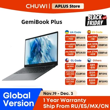CHUWI GemiBook Plus Laptop 15.6'' FHD 1920x1080 16GB LPDDR5 512GB SSD Intel N100/N150 Alder Lake WiFi 6 Windows 11 Laptops