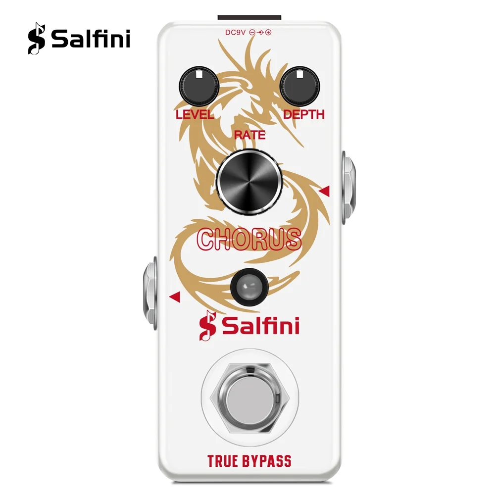 

Salfini Guitar Chorus Effect Pedal Level Depth Knob High Warm Clear Sound Musical Instrument Accessories