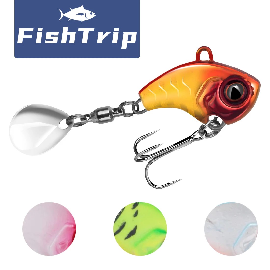 

FishTrip Fishing Lure Spinner Lure Subsurface Lure Casting Trolling Hard Bait for Trout, Bass, Walleye, Northern Pike, Muskie