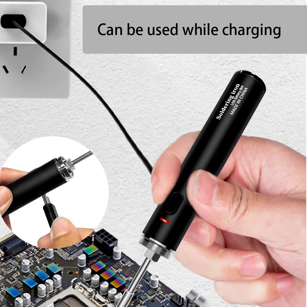 Wireless Charging Usb Electric Soldering Iron 18650 Lithium Battery Third Gear Working Temperature Switching