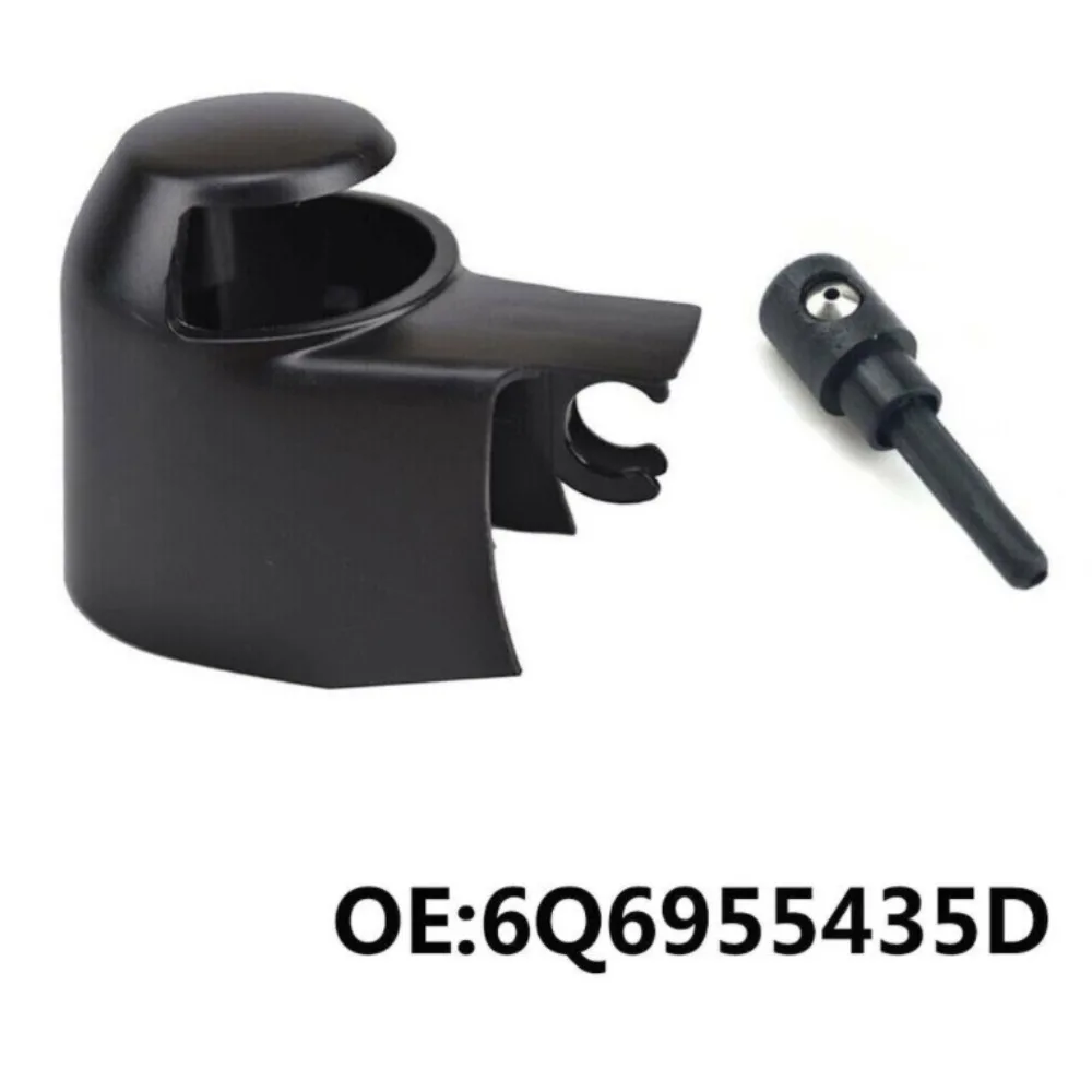 6Q6955435D Rear Wiper Arm 2004 - 2014 Black Washer Jet Nozzle Rocker Cover Cap for VW MK5 Golf /Passat /Caddy /Tiguan Touran
