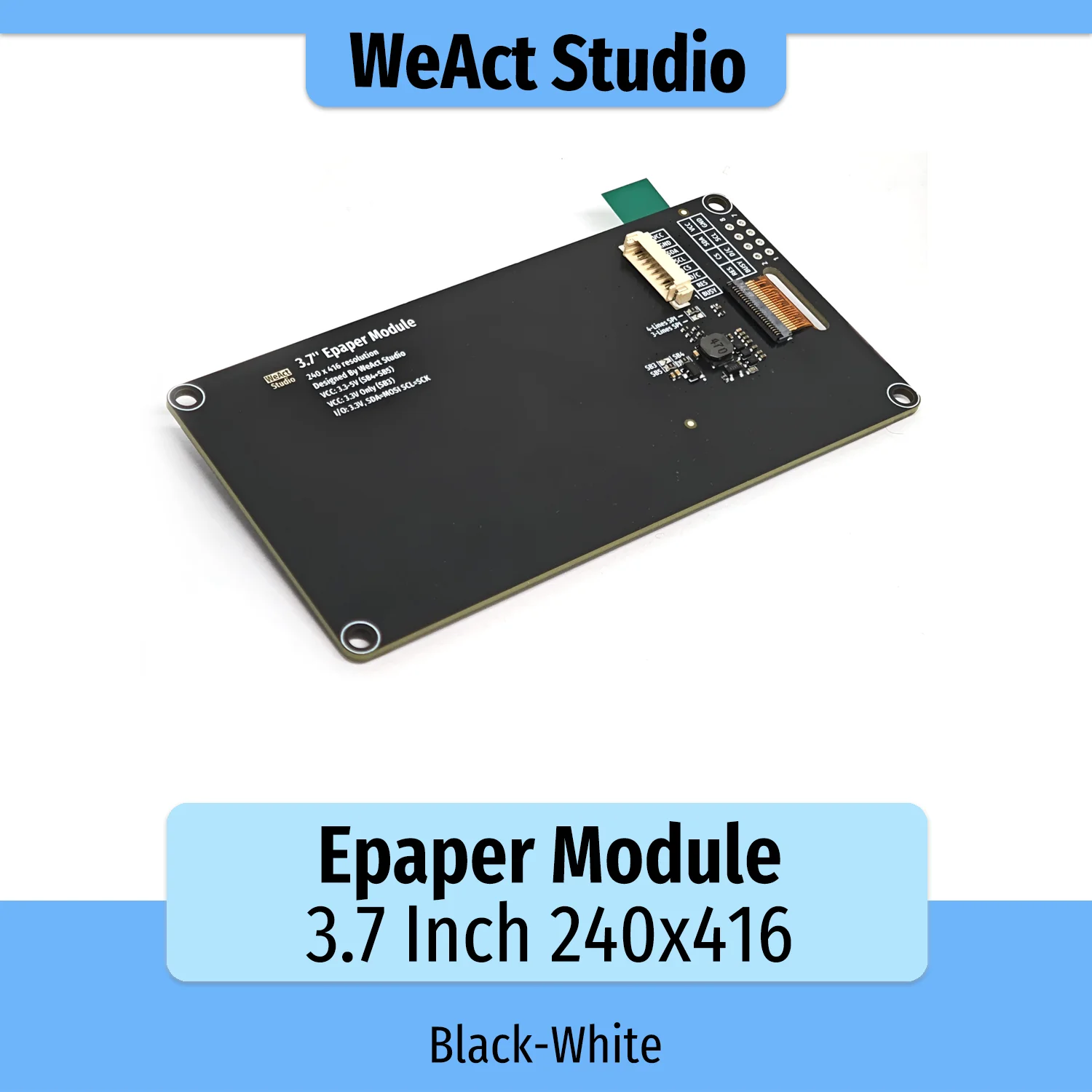 รูปสินค้า โมดูลจอแสดงผล Epaper 3.7 นิ้ว สำหรับ ESP32