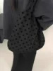 Street Sle Retro Polka Dot Large Capaci Versatile oulder Bag Handbag Canvas Material Casual Use for Young Men And Women