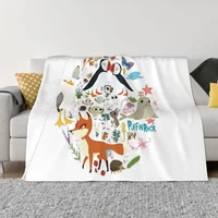 Puffin Rock gift for fans puffin rock characters Throw Blanket Luxury Designer Blanket Soft Big Blanket 1