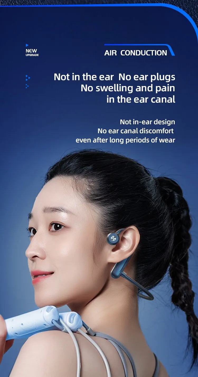 G25 Wireless Headset Bluetooth Earphone Headphones 5.3 Bone Conducting OpenEAR Large Capacity Battery Stereo Waterproof Earbuds Sfcf682791b864b8d941db1543d0d5d68Z