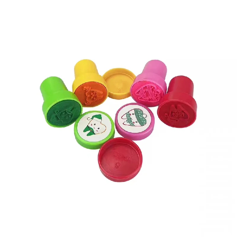 6/12 PCS Teeth Stamp Cartoon Christmas Stamp Brushing Reminder Tool Bonus Tool Holiday Gift Dental Small Gift Health Care Toys