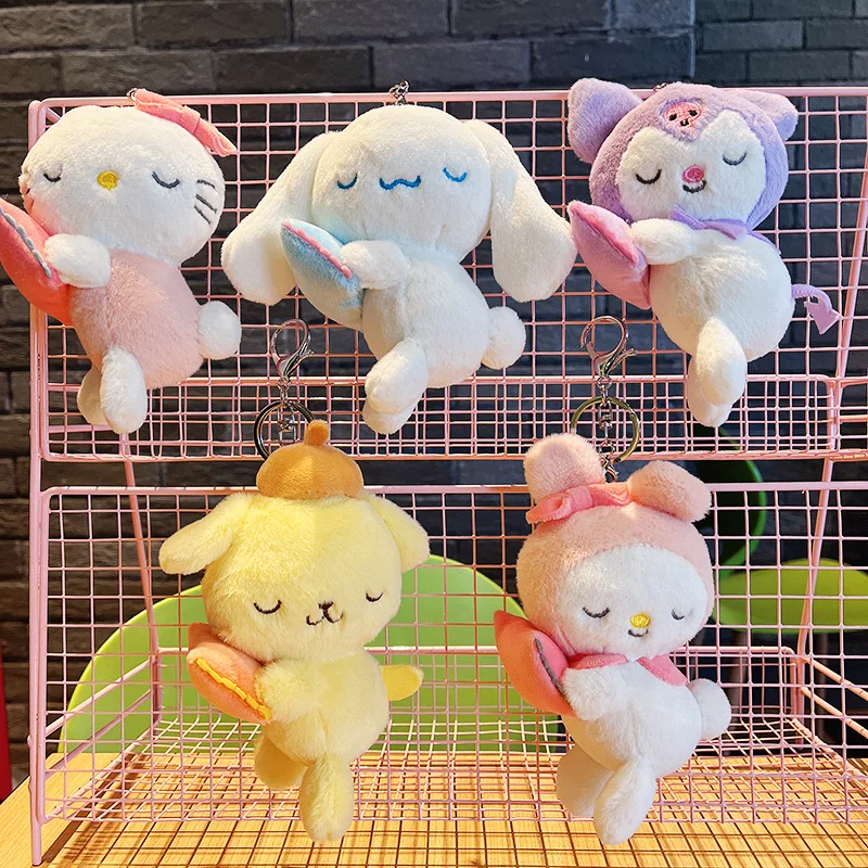 

Новинка, милый творческий плюшевый брелок Kuromi Cinnamoroll в виде мультяшной мимелоди, украшение, кукла, подарок на день рождения