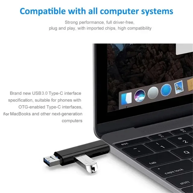 New 5 in 1 Multifunction USB 2.0 Type C USB Micro USB SD TF Memory Card Reader for Android Computer Dock OTG Type C Adapter - Image 3
