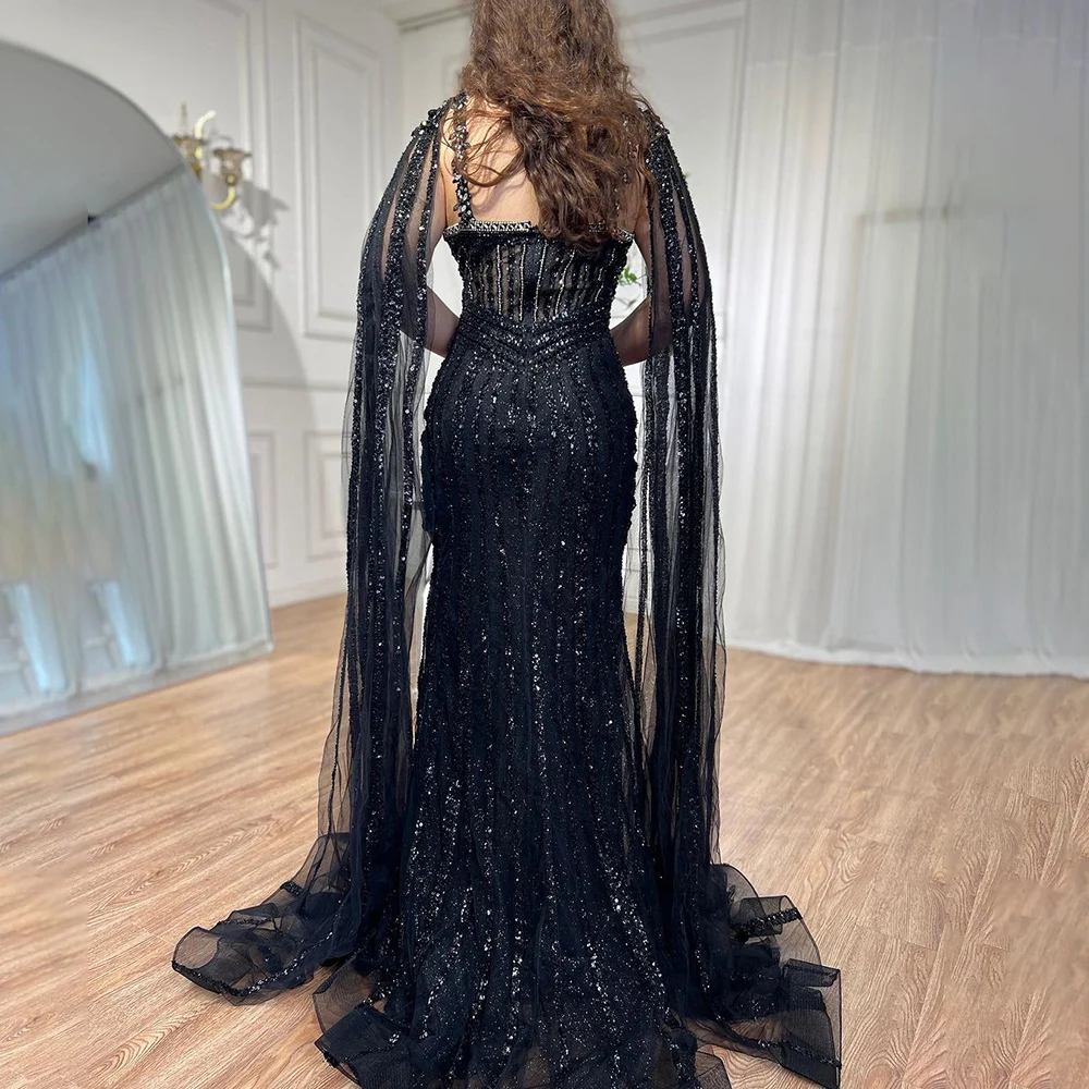 Sfcf6a91d00414e5f862275ecf29878605 Lilac Cape Sleeves Mermaid Luxury Beaded Evening Dresses Open Split Wedding Party Gowns for Women Mallzona