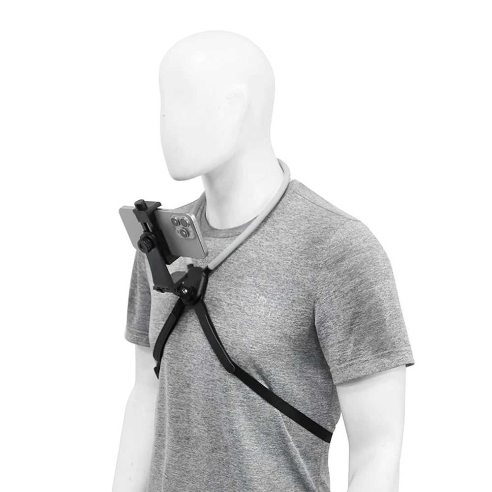 Supporto da Collo 2 in 1 per Action Camera e Telefono, Compatibile con GoPro, Insta360, DJI OSMO Action e Altri Accessori Universali - immagine 6