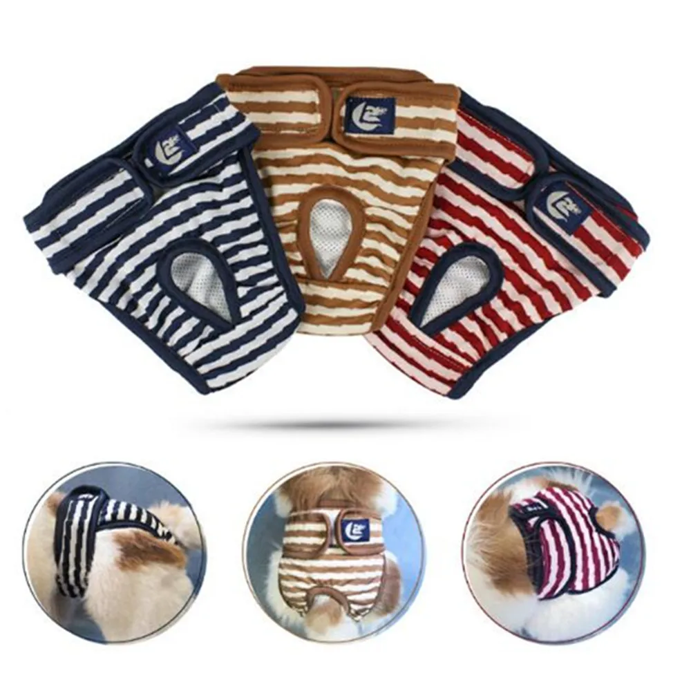 Washable Female Dog Shorts Panties Menstruation Underwear Briefs Jumpsuit Pet Physiological Pant Diaper Sanitary For Dog dog diaper female male durable doggie diapers pants dog wraps doggy panty pet underwear sanitary short physiological pet supply