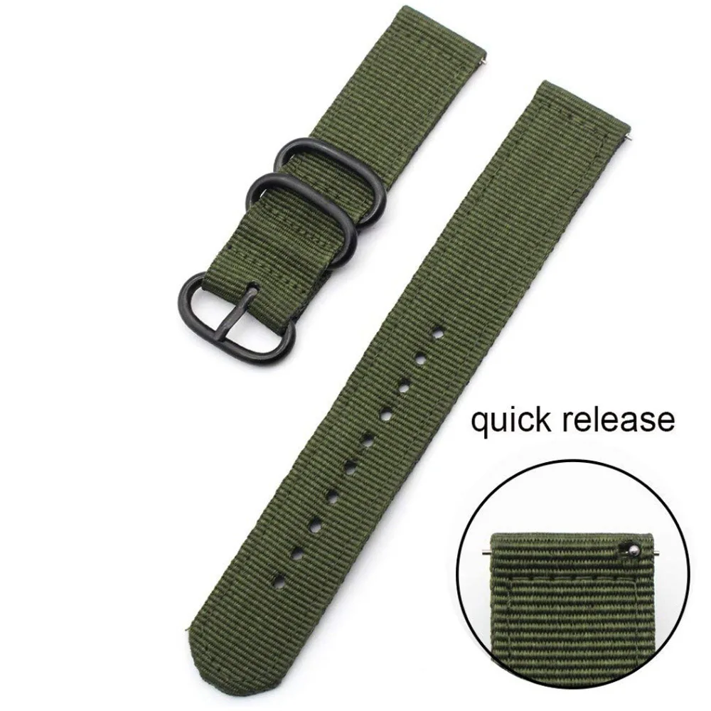 Breathable Canvas Sport Nylon Watch Band - 20mm/22mm Strap