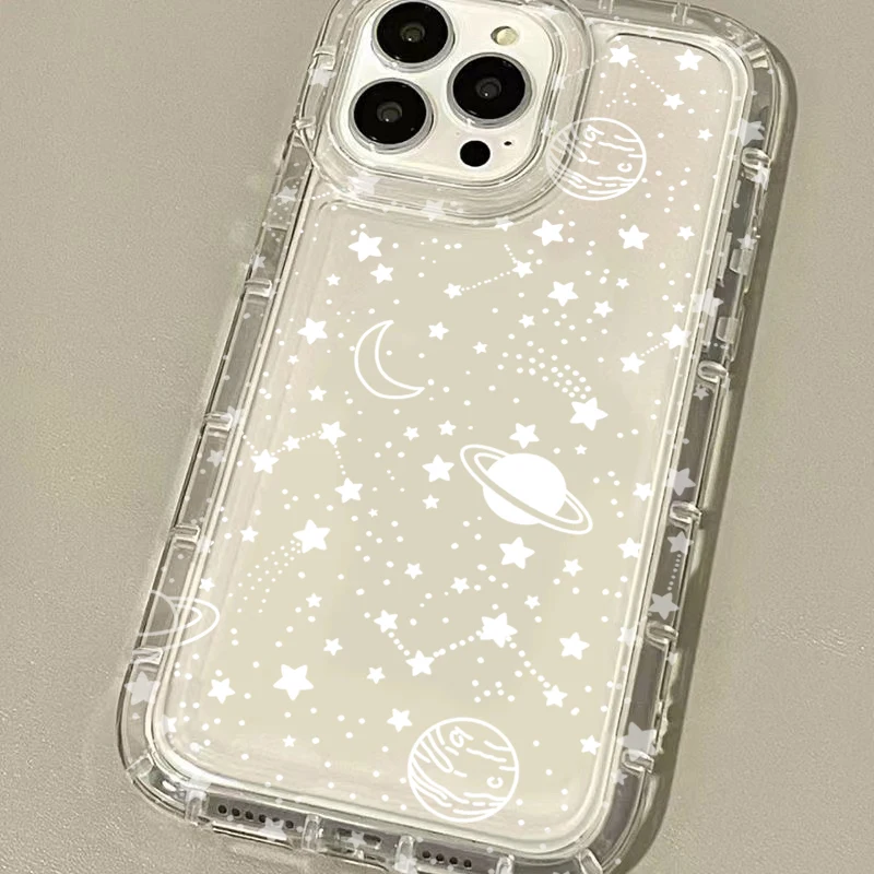 Sun Moon Stars Transparent TPU Phone Case