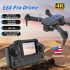E88 Pro Drone 4K Dual Camera HD with Display Screen - Foldable GPS Quadcopter for Aerial Photography, FPV RC Toy Gift