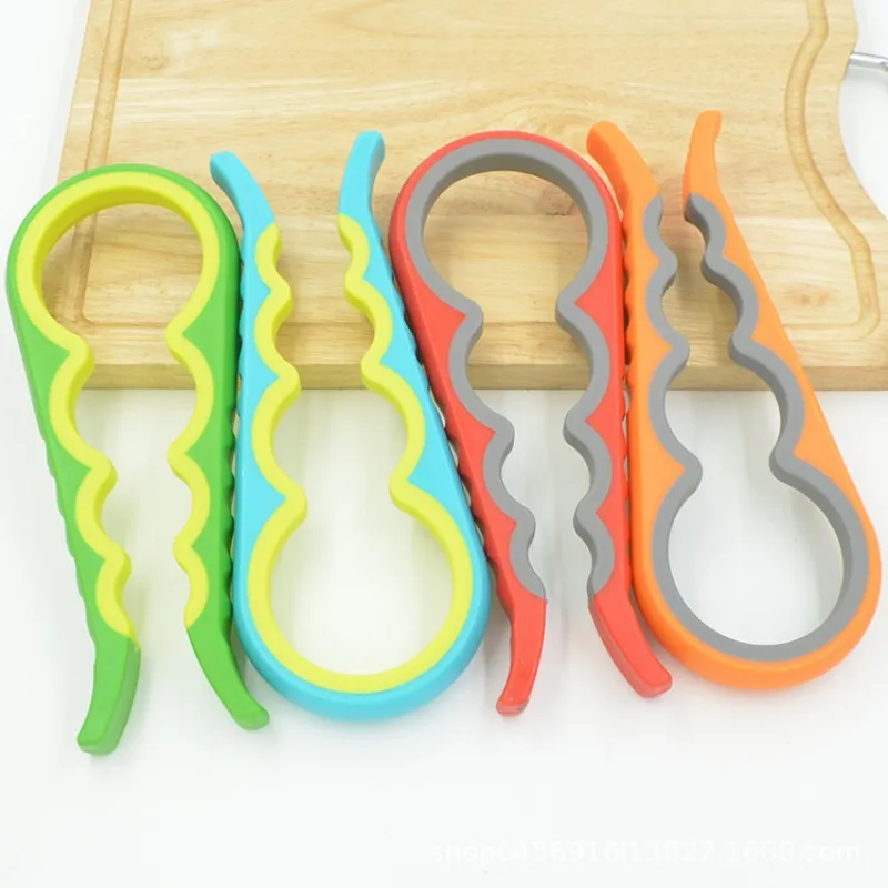 Jar Opener Easy Grip Wrench 4 in 1 Handy Save Strength Can Beer Bottle Cap Openers Lid Twist Off Tools Portable Kitchen Gadgets Kitchen