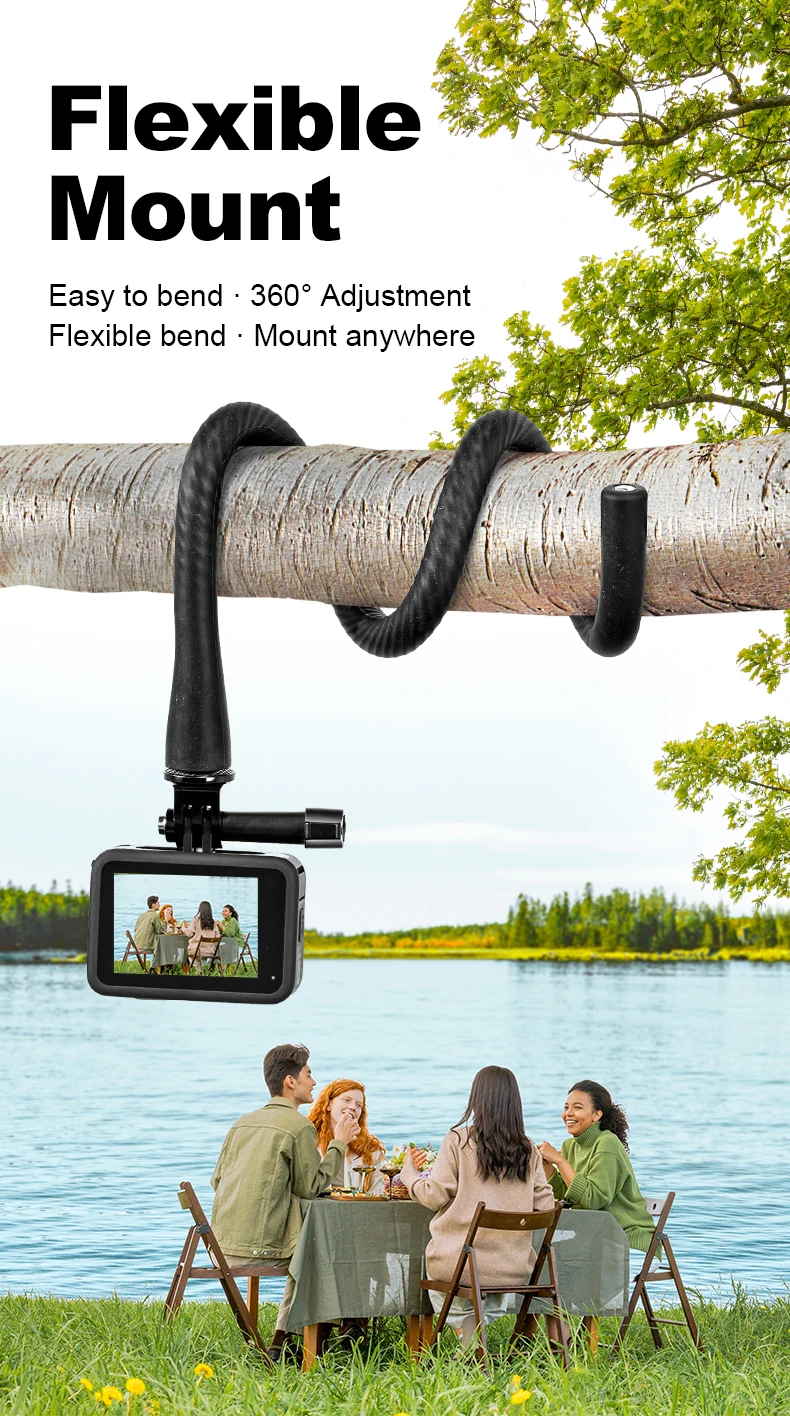 Flexible Selfie Stick Monopod Tripod for GoPro insta360 Wherever Without Any Too