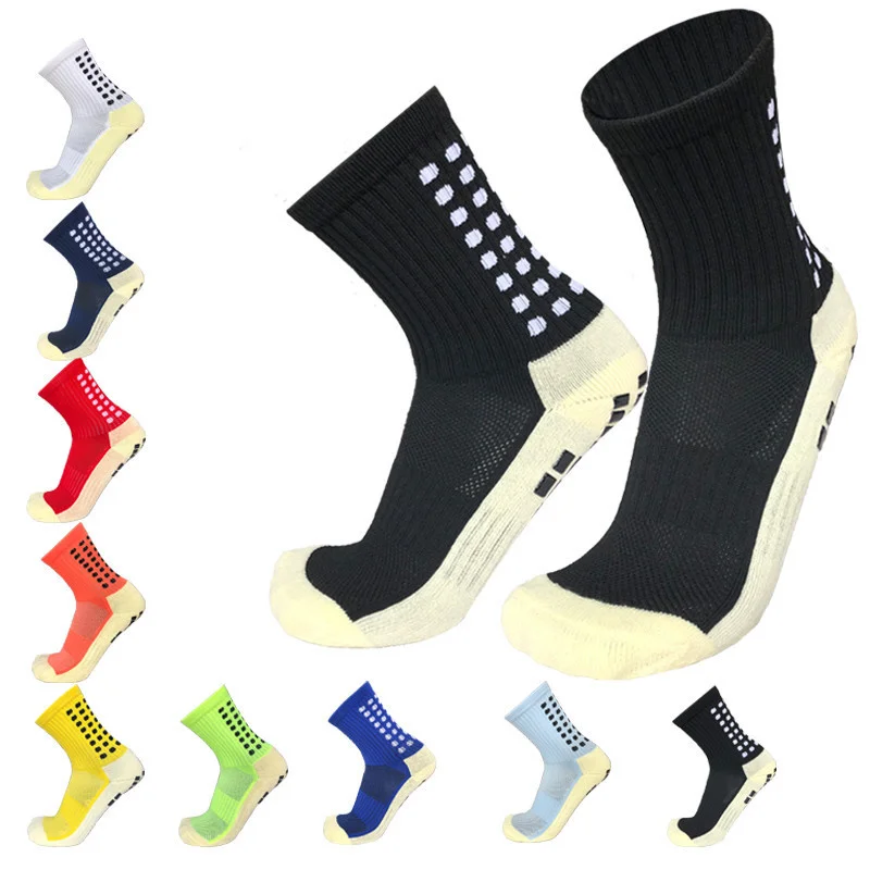 

Outdoor Football Socks Anti Slip Soccer Sports New Men Womens Sport Socks Square friction Film Thickened Towel Bottom