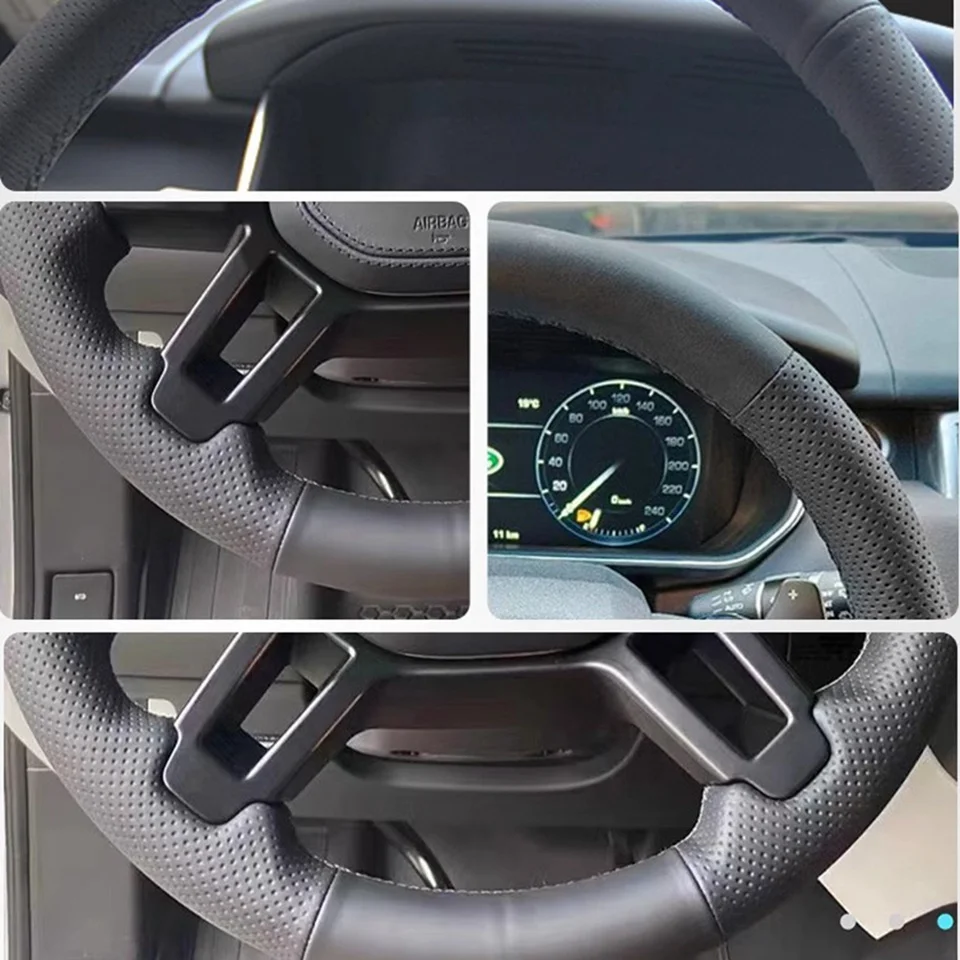 Hand Sewing Car Steering Wheel Cover Microfiber Leather Car Accessories For Mazda 3 Axela 2019 2020 CX-30 2020 MX-30 2020