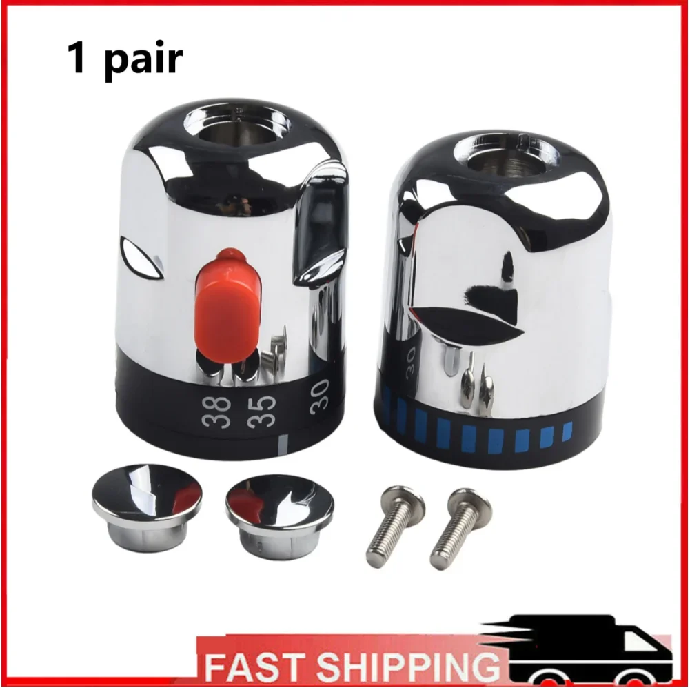 Thermostatic Control Handle On-Off Water Control Handle Combo For Bath-Shower Mixer Tap Thermostatic Valve Head Bathroom Faucets