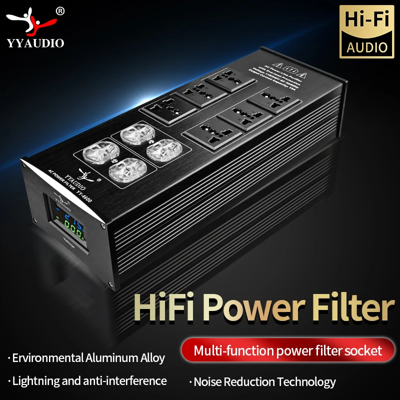 HIFI Power Filter YY-4600 Power Supply Socket Lightning Protection Audio Power Purifier, AC Power Conditioner