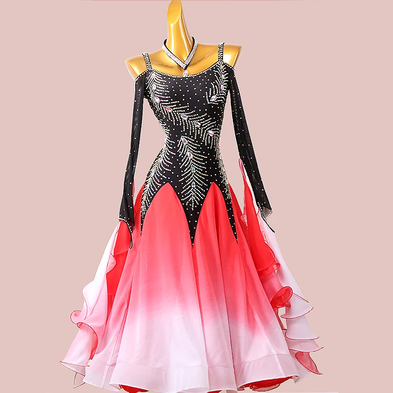 

Платье для современных танцев, стандартное платье для бальных танцев, женское платье для танго, вальса, костюмы для выступлений, платье для бальных танцев