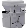 Composting Toilet Close Quarters Spider Handle Design Easy Install No Odor Huge Capacity Effective Empty White 20.98"D x 19.02"W 3