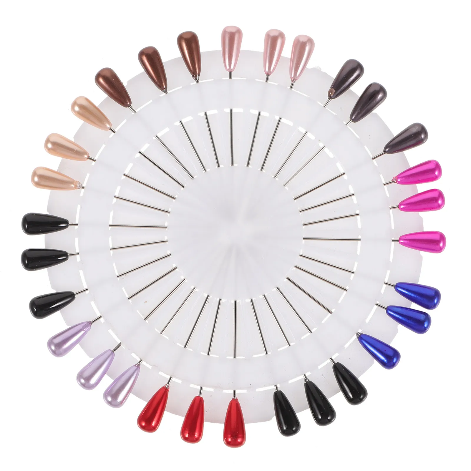 30Pcs 우아한 물방울 모양 숄 안전핀 진주 장식 금속 클립 스카프 히잡 의류 DIY 공예 제작 고정용