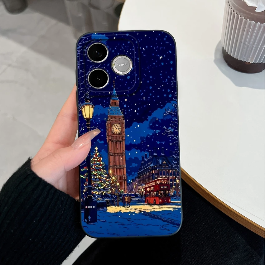 Luxury Bow Print Soft Silicone Anti-Drop Case - Lightweight & Smooth Finish