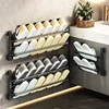 Bathroom Non Perforated Slipper Rack Wall Mounted Simple Entrance Shoe Bathroom Wall Mounted Door Mounted Shoe Storage Rack 2
