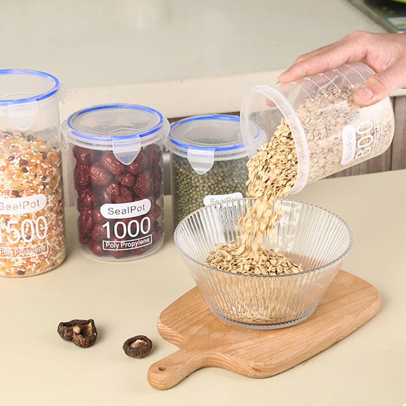 Clear Sealed Grain Jars 5