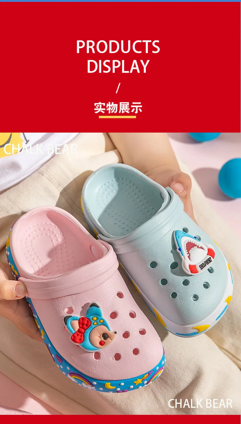 children's shoes for sale Kids Slippers Boys Girls Summer Cartoon Sandals Children's Clogs Non-slip Mules Baby EVA Slippers Beach Flip Flops Cute Slides extra wide fit children's shoes