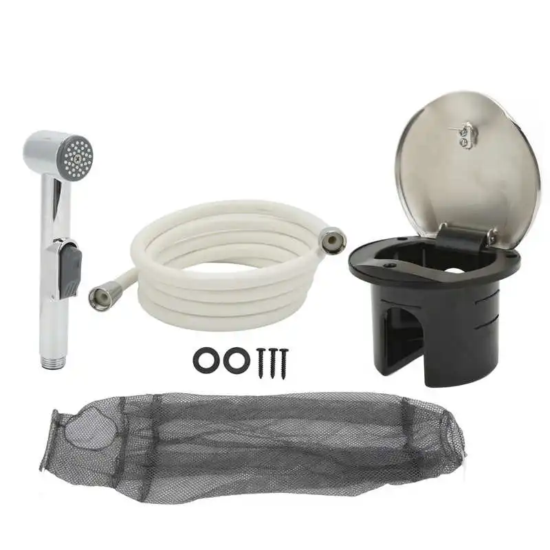 Transom Shower Kit Boat Exterior Shower Embedded Mount for RV for