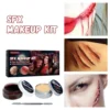 Makeup Kit with Fake Blood Gel Wound Cosmetic with Double-Ended Scraper Wound Simulation Supplies for Stage Dress Up Cosplay 2