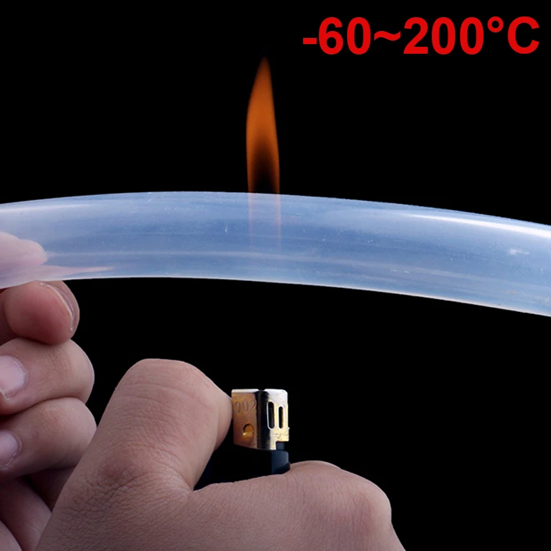 Silicone Tube 10 Meter Small Flexible Pipe Capillary Silicone Tube Hose Transparent Food Grade Tasteless High Temperature Resistant Medical
