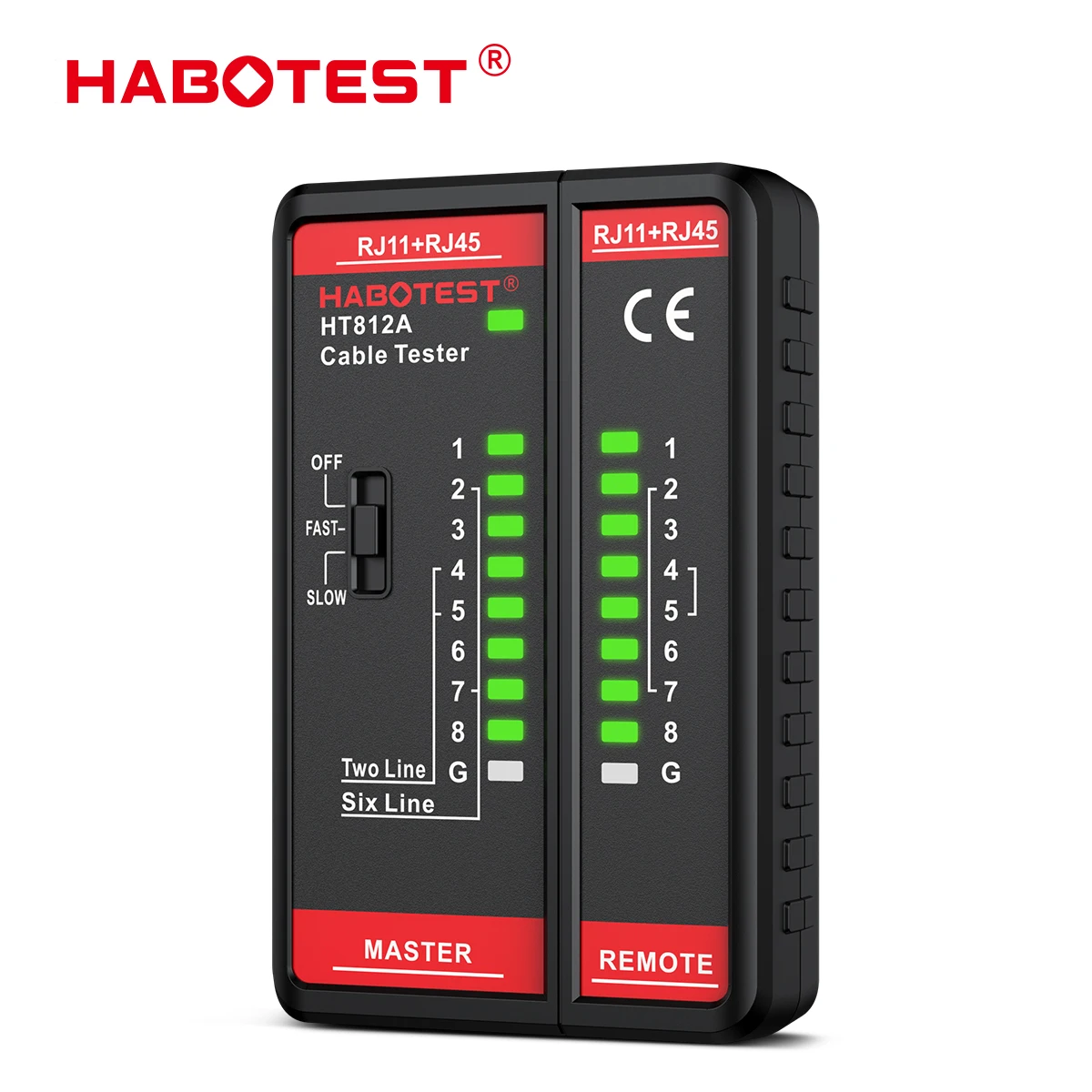 HABOTEST HT812A Network Cable Tester 8P/6P/4P/2P Cable lan Tester Networking Wire Telephone Line Detector Tracker Tool network cable tester