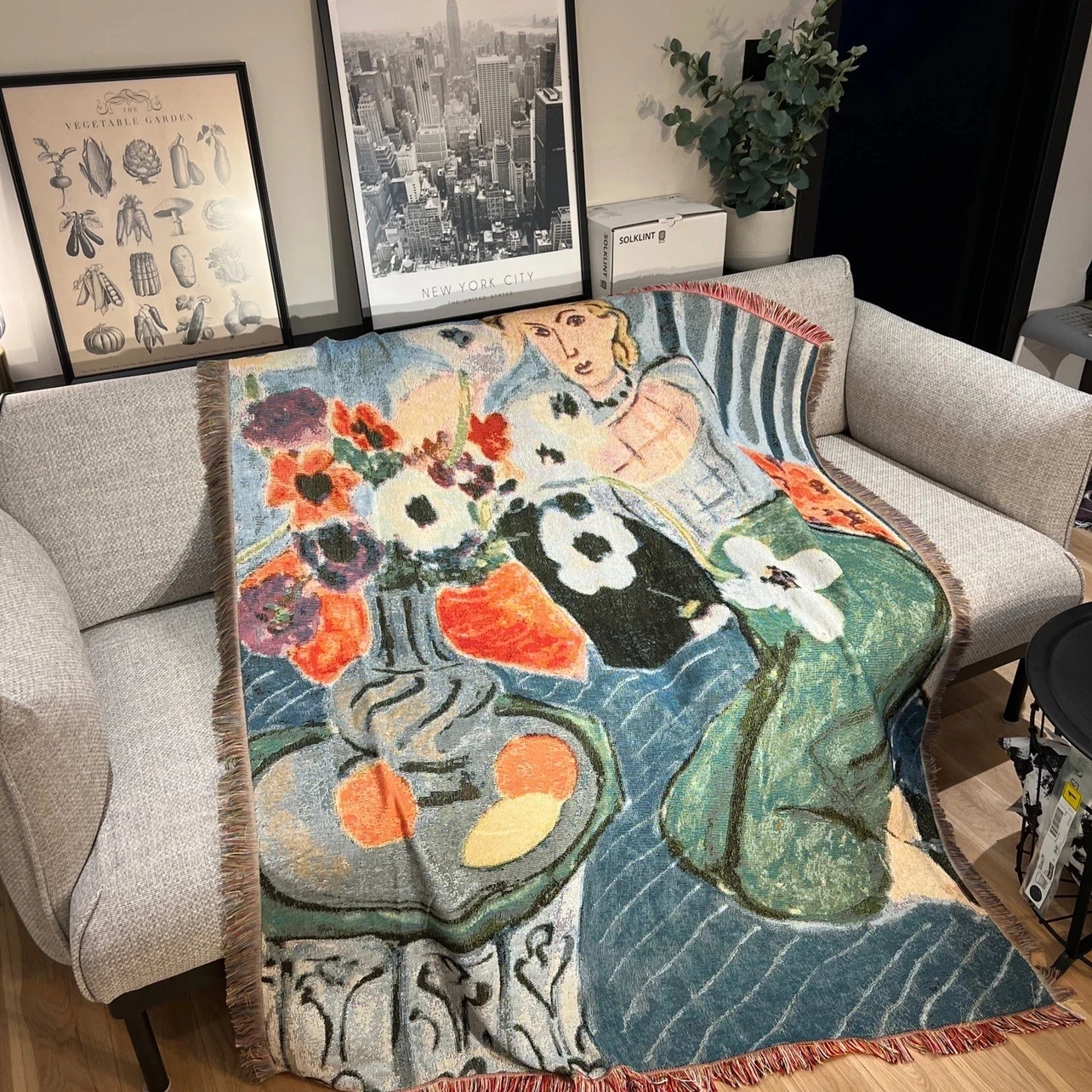 Henri Matisse Wandteppich mit französischem Künstler, Decke, Sofa-Überwurf, lässige Bettdekoration, Freizeitteppich – weiche, gemütliche, dekorative Wohnaccessoires