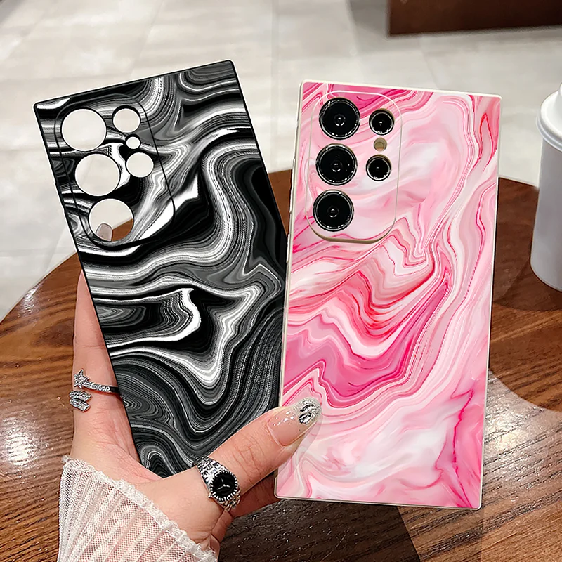 Vibrant Marble Design Soft Silicone TPU Phone Case Cover