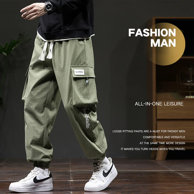 Description Picture 2 of itemWinter Men's Fleece Print Cargo Pants Outdoor Windproof Multi-pocket Slacks Men's Military-style Legging Cargo Pants