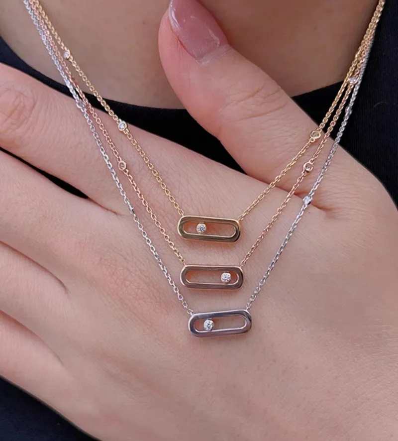 

Classic S925 Sterling Silver Women's Fashion Necklace MOVE UNO Luxury jewelry brands Holiday gifts