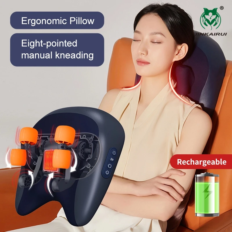 JinkairuiElectricMassagePillowRechargeableShiatsuBodyMassager